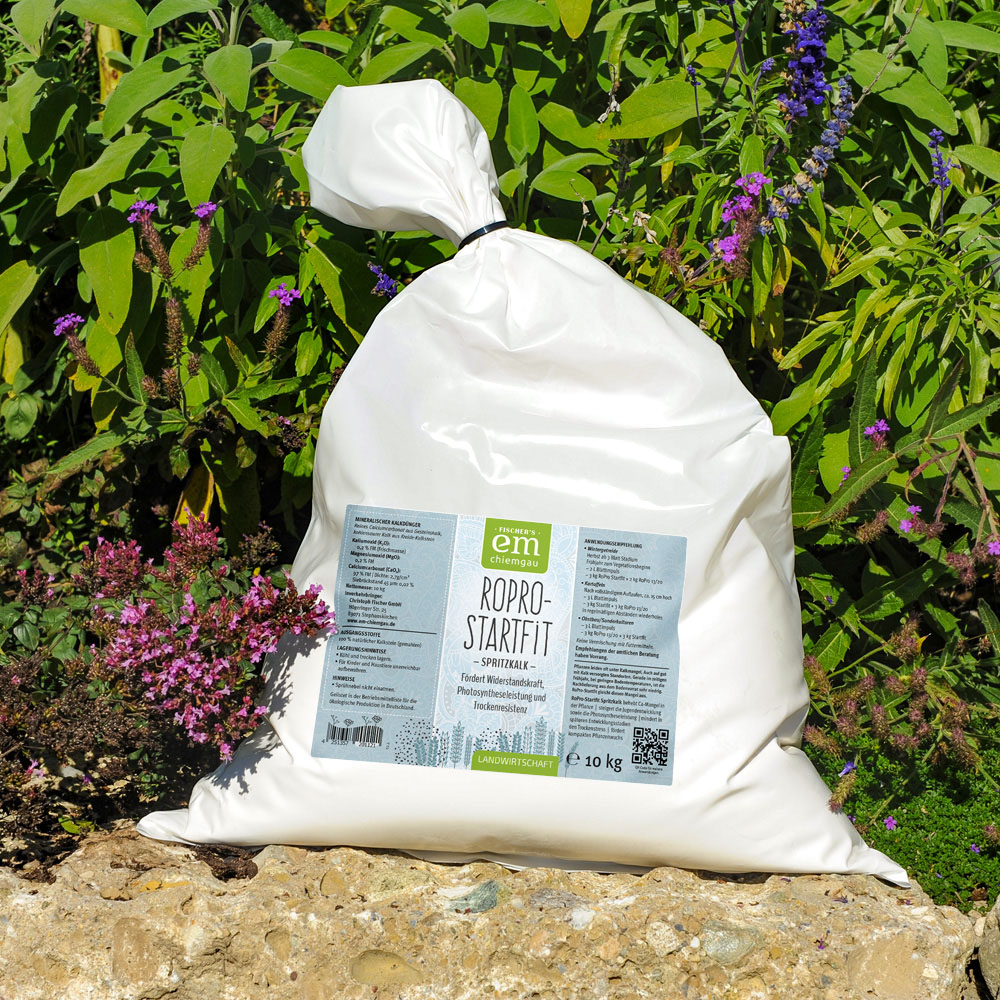 RoPro Startfit von EM-Chiemgau im 10kg Sack - feinst vermahlenes Calcium Carbonat für den Gartenbau und die Landwirtschaft