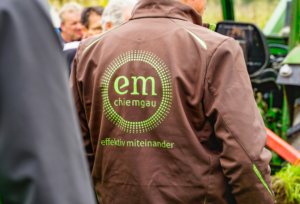 EM-Chiemgau Logo auf einer Jacke